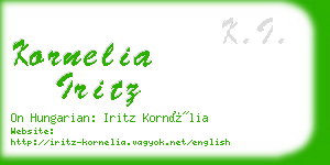 kornelia iritz business card